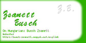 zsanett busch business card